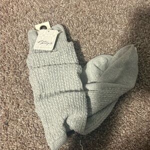 Free People Light Gray Knit Leg Warmers